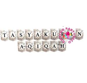 Bunting Flag TASYAKURAN AQIQAH / Banner Aqiqah