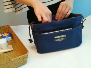 WE03 - KOREAN DUAL BAG IN BAG ORGANIZER POUCH TAS KOSMETIK MULTIFUNGSI IMPORT MURAH SIZE SMALL MEDIUM