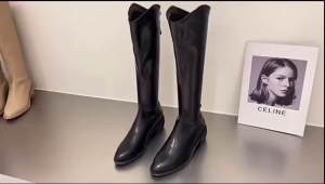 New thick sole black and white skinny boots martin boots size 35-40