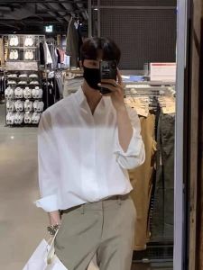 Neapolitan Shirt Men Long Sleeves Fancy Handsome Ice Silk Suit Inner Wear Blouse Outwear British Yuppie Young