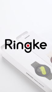 RINGKE® SLIM COMBO Samsung Galaxy Watch 7 44/40mm Tempered Glass with Minimalist Bezel Premium Thin Lightweight Solid Ca