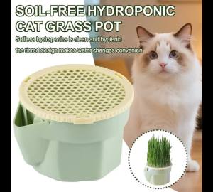 Hydroponic Cat Grass Planter Box Soilless Wheatgrass Sprouter Tray Three Layer Separable Cat Grass Pot Hairball Removal