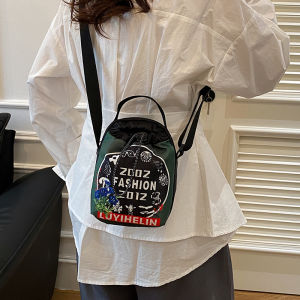 Trendy Small Crossbody Bag Womens Unique Design Casual Versatile Bucket Cloth Phone Bag Lightweight Luxury Nylon Material
