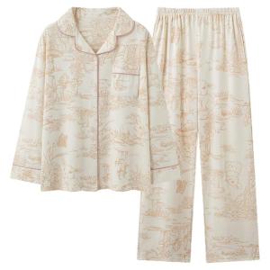 Miiow | Pure Cotton Sleepwear Womens Casual Long Sleeve Long Pants Home Clothes Set Spring Autumn New Style Cat Person MiiOW