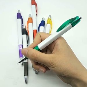 LD-A94 Pulpen Plastik 1MM Pen Promosi Segi Empat / Pena Cetekan Pulpen Alat Tulis Kantor Souvenir