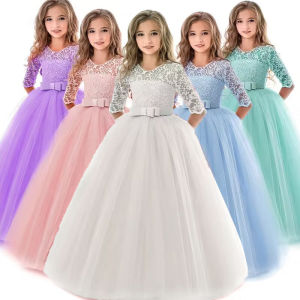 Children Princess Girls Party Wear Kids Christmas Dress Girls Birthday Dress Baby Girl Wedding Banquet Clothes 3-14 years