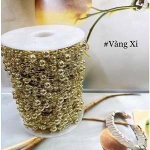 60m Dây hạt bẹt Ống 8+3mm Trang Trí