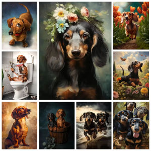 1000Pieces Jigsaw Puzzle Dachshund Cute Pet Dog Animal Portrait For Adults Home Decor Handicraft Family Fun Brain Teaser Gift