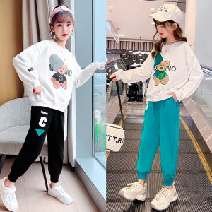 Quần Áo Bé Gái Bộ Đồ Bé Gái Thu Đông Họa Tiết Chữ MOSCHI Cá Tính Dễ Thương Cho Bé 16-40KG