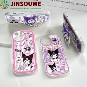Jinsouwe เคสเคสโทรศัพท์สำหรับ VIVO Y52 5G Y55 Y53 5G Y71 Y71i Y72 5G Y75 5G Y33T Y21S Y21A Y33S Y21T Y21 T1X เคสสำหรับการ์ตูนเด็กหญิงเด็กชาย Kuromi