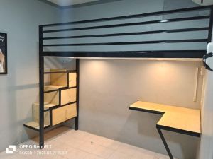 LOFTBED W/ CABINET STAIRS OR OPEN SHELVES