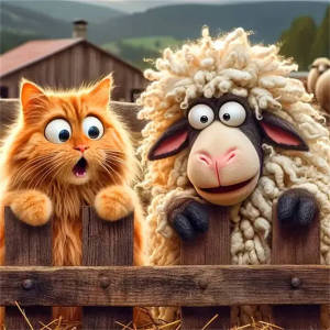 Huacan Cat Sheep Bộ Tranh Đính Đá Hình Vuông Đầy Đủ Hình Tròn Kim Cương Thêu Nghệ Thuật Khảm Trang Trí Nhà Cửa Phong Cách Hiện Đại Chủ Đề Động Vật