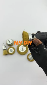 MYDIYHOMEDEPOT - SALI BRASS WIRE BRUSH BURR GRINDING HEAD WITH SHANK ROTARY FOR DRILL MACHINE MATA DERUS