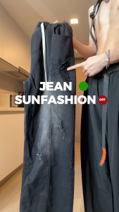 Quần jean quần bò nam nữ ống suông Rách SUN 09 thiết kế basic mặc thoải mái dễ phối đồ phong cách hàn quốc