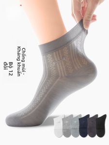 Tất nam MiiOW mỏng thoáng khí lụa băng chống mùi