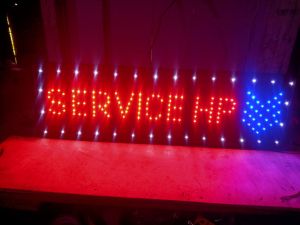 LED sign SERVICE HP ^