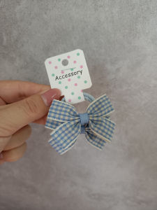 ฤดูใบไม้ผลิ ฤดูร้อน ใหม่ สไตล์เกาหลี หวาน Mini ลายสก็อต ผูกผมปมผีเสื้อสําหรับ เด็กทารก เด็กผู้หญิง ผ้าซาติน วัสดุเชือกผมอบสด