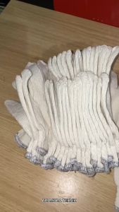 Sarung Tangan Las Safety Kain Rajut Putih Isi 12 Pasang 1 LUSIN