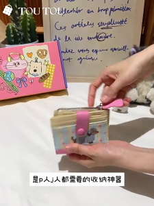 QFDI Ví kiểu Dachshund dễ thương cho các phụ nữ được thiết kế cho nhiều thẻ và với đồng xu Pu