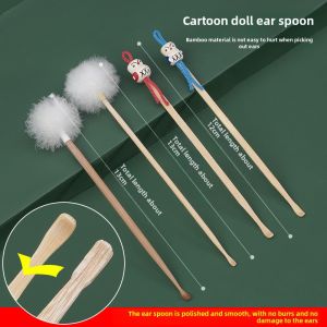 Exquisite Doll Ear Pick Household Bamboo Ear Cleaner Suit Bamboo Ear Pick Cartoon Wooden Exported to Japan