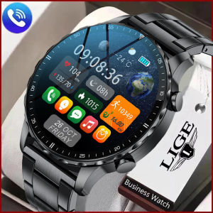 LIGE New Smart Men Watch 100+Sport Fitness Tracker Bluetooth Call SpO2 Health Monitoring Smart Watch Men For Android IOS