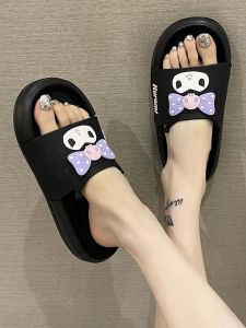 รองเท้าแตะ PU สำหรับผู้หญิง ทรงก้นแบน สไตล์โรมัน ทรงหัวมน พื้นยาง กันลื่น ใส่ในบ้าน ฤดูร้อน 2025 รองเท้าแตะสำหรับผู้หญิง สไตล์หวาน รองเท้าแตะบ้านแบบสวมสบาย