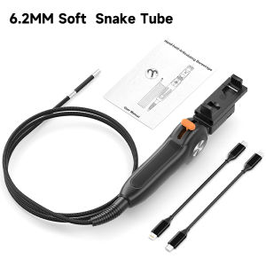 2-Way Steering Endoscope Camera for IOS/Type-C 1080P HD 6.2MM/8.5MM Articulation Hand-held Borescope Inspection for Piping
