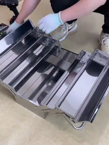 HOL Three layer heavy steel tool box Large metal maximum storage tin tool box Professional multi-function three layer portable household electrical box Storage box(3 Days Delivery)