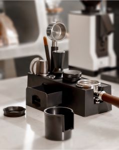 Vermax Espresso Coffee Tamper Holder Tamper Base Portafilter Holder Barista Tools For 51/53/58mm Non-Slip Tamping Station ABS+Steel Material