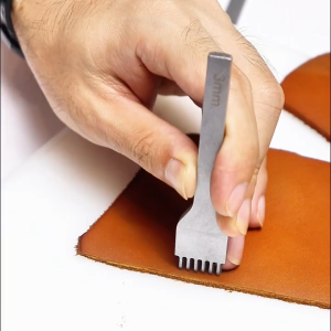 Bộ Dụng cụ đục lỗ đồ da hình kim cương chất liệu thép trắng Đục Xiên cao cấp Đục trám cán mỏng