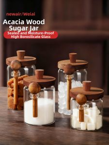 Aesthetic Sealed Glass Sugar Storage Jar