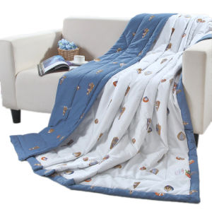 Pure Cotton Washable Summer Air Conditioner Quilt Student Gift Lightweight Single Double Bedding Stripe Pattern High Breathability