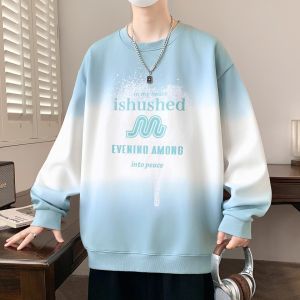 YISHIFANHUA | Teenagers Spring New Design Ombre Color Round Neck Casual Fit Comfortable Hoodie