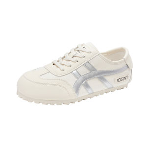 Josiny | Womens Silver Autumn Low Flat Thin Sole Elevating Training Shoes
