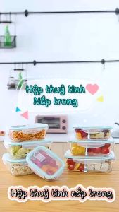 Hộp Thủy Tinh Đựng Cơm Nắp Trong 1–2 Ngăn – Chống Tràn Chịu Nhiệt Cao Dùng Được Lò Vi Sóng