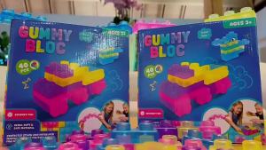 Bandai | Magic Gummy Bloc Soft Building Blocks for Kids Food-Grade TPE Sensory Stacking Toys Transparent Jelly Bricks Educationa