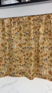 ม่านเคาน์เตอร์ม่านชั้นวางของผ้าไมโครเทคลายแบบน่ารักๆสั่งตัดตามขนาดได้ช่องสอดราว 5 ซม.(ราคาต่อ 1 ชิ้น)