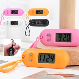 Multifungsi Lcd Jam Digital Mini Gantungan Kunci Portabel Jam Elektronik Digital