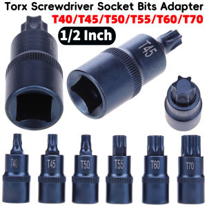 1/2 Inch Screwdriver Drive Socket Multifunctional Practical Wrench Screwdriver Bits T40 T45 T50 T55 T60 T70 for Ratchet Wrenches