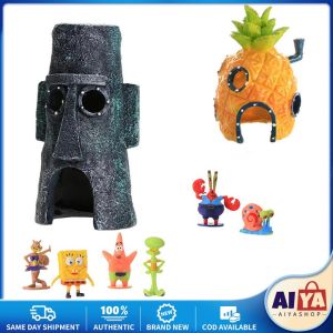 ★Same Day Shipping★ Pineapple Aquarium Decorate Ornaments for Home Accessories Fish Hideout House Reptile Hole Shelter Cave Resin Crafts ZJJ-Decor-230710
