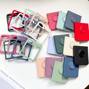 Ốp Lưng Silicon Samsung Galaxy Z FLIP 8 / Z FLIP 7 / Z FLip 6 / Z Flip 5 Kèm Iring Và Dây Cầm Tay - BUM STORE GALAXY CASE