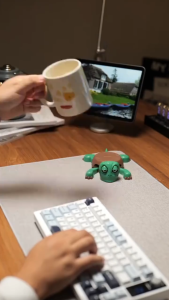 MLADEN Creative Turtle Coaster Funny Stress-relieving Anti Slip Cup Mat 3D Printed Cute Cartoon Turtle Toy