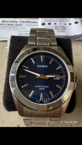 ⌚ CASIO MTP-1308D-2ADF Silver Stainless Steel Strap Men Timepiece
