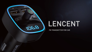 LENCENT ที่ชาร์จในรถยนต์แบบหลายพอร์ต 5 in 1 31W (สูงสุด) อะแดปเตอร์ชาร์จไฟในรถพร้อมสายยาว 1.5 เมตร3 USB A & 2 พอร์ต Type C สําหรับสมาร์ทโฟน