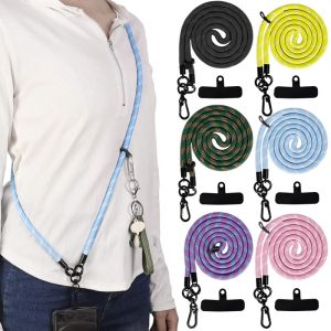 Universal Mobile Phone Crossbody Lanyard Anti-lost Adjustable Detachable Sports Neck Strap Cord Rotatable Clasp Safety Rope with Patch