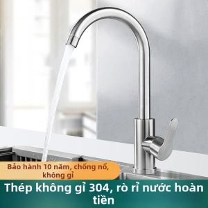 Vòi Nước Chống Bắn 304 Thép Không Gỉ Đơn Lạnh
