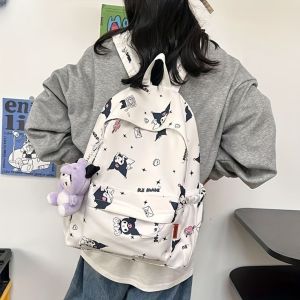 Naufal.storebag Tas kuromi-tas sekolah motif kuromi-tas viral kuromi-tas anak sd-smp-sma-tas lucu