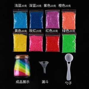 Quicksand Bottle Colored Sand Bottle Sand Painting DIY Handmade Small Bottle Mini Glass Bottle Gift Star-Holding Bottle Wishing Bottle Exquisite