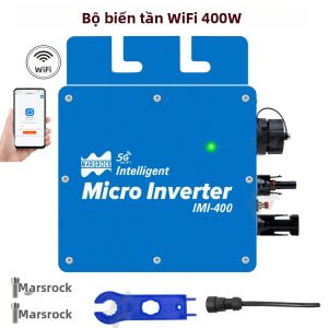 Biến Tần Năng Lượng Mặt Trời Mini MPPT 400W Tích Hợp WiFi Chuyển Đổi 22-50VDC Sang 110VAC/220VAC Dùng Cho Hệ Thống Điện Lưới Gia Đình Và Hệ Thống Năng Lượng Mặt Trời Vi Mô