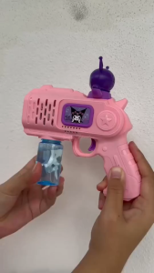 New Sanrio Kuromi Bubble Gun Blowing Machine Automatic Toys Boys Girl